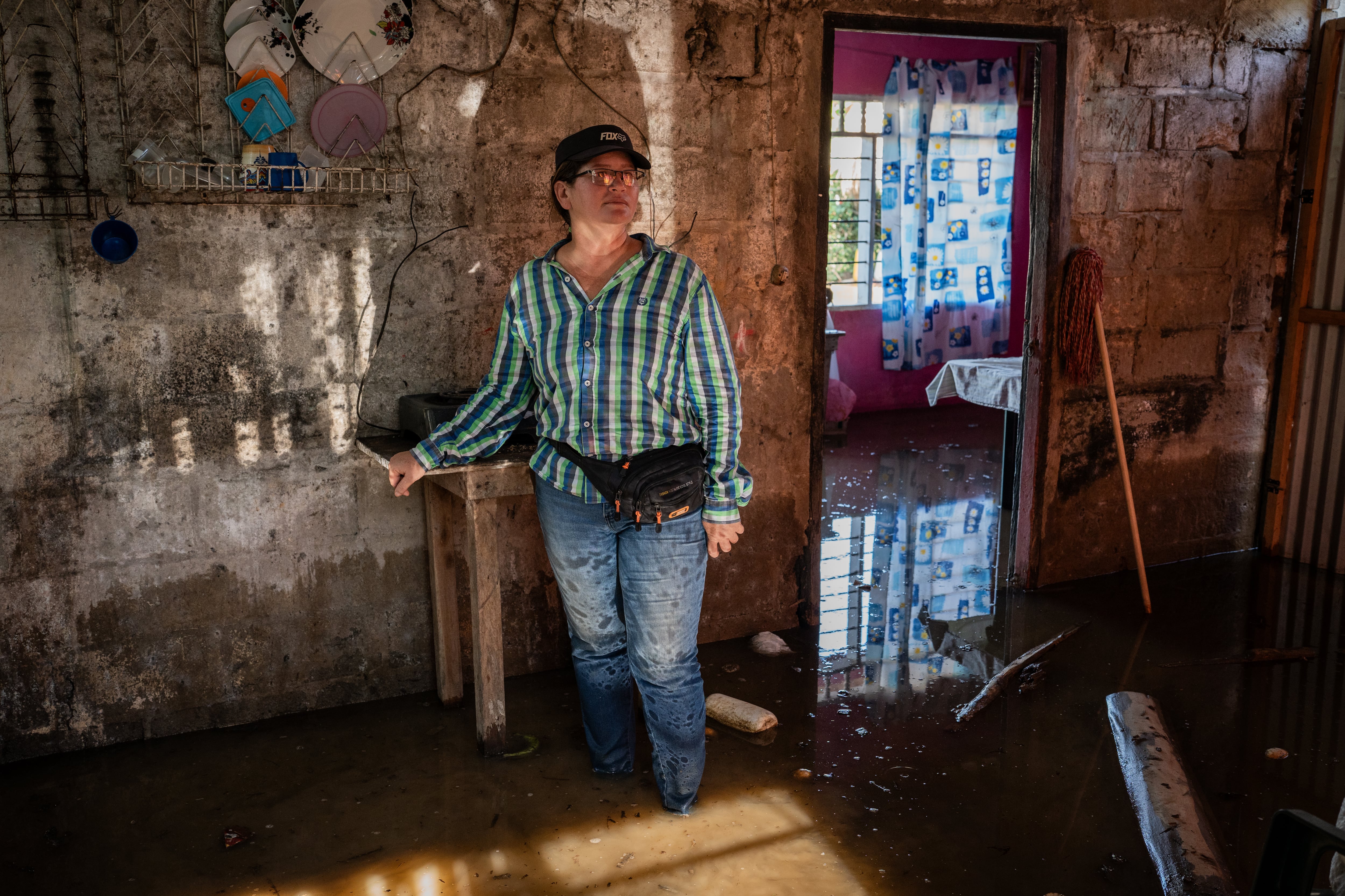 Claudia Ramos en su vivienda, en la vereda El Platanal, en Córdoba, este miércoles.