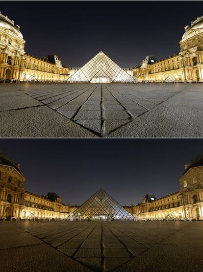 La Pirámide del Museo del Louvre, en París (Francia). 