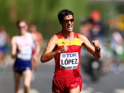 Miguel Ángel López, en los 20km marcha.