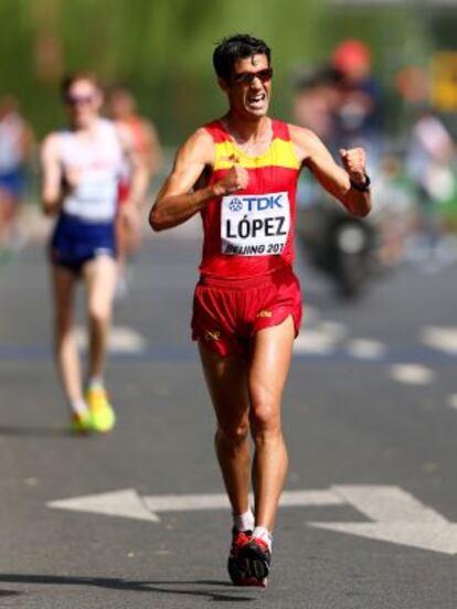 Miguel Ángel López, en los 20km marcha.