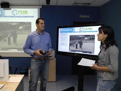Francisco Feijóo y Patricia Blanco, responsables del área de Nuevas Tecnologías en Allariz.