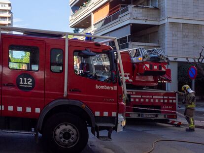Vehículos de bomberos en un incendio en Vilassar de Mar el pasado diciembre.