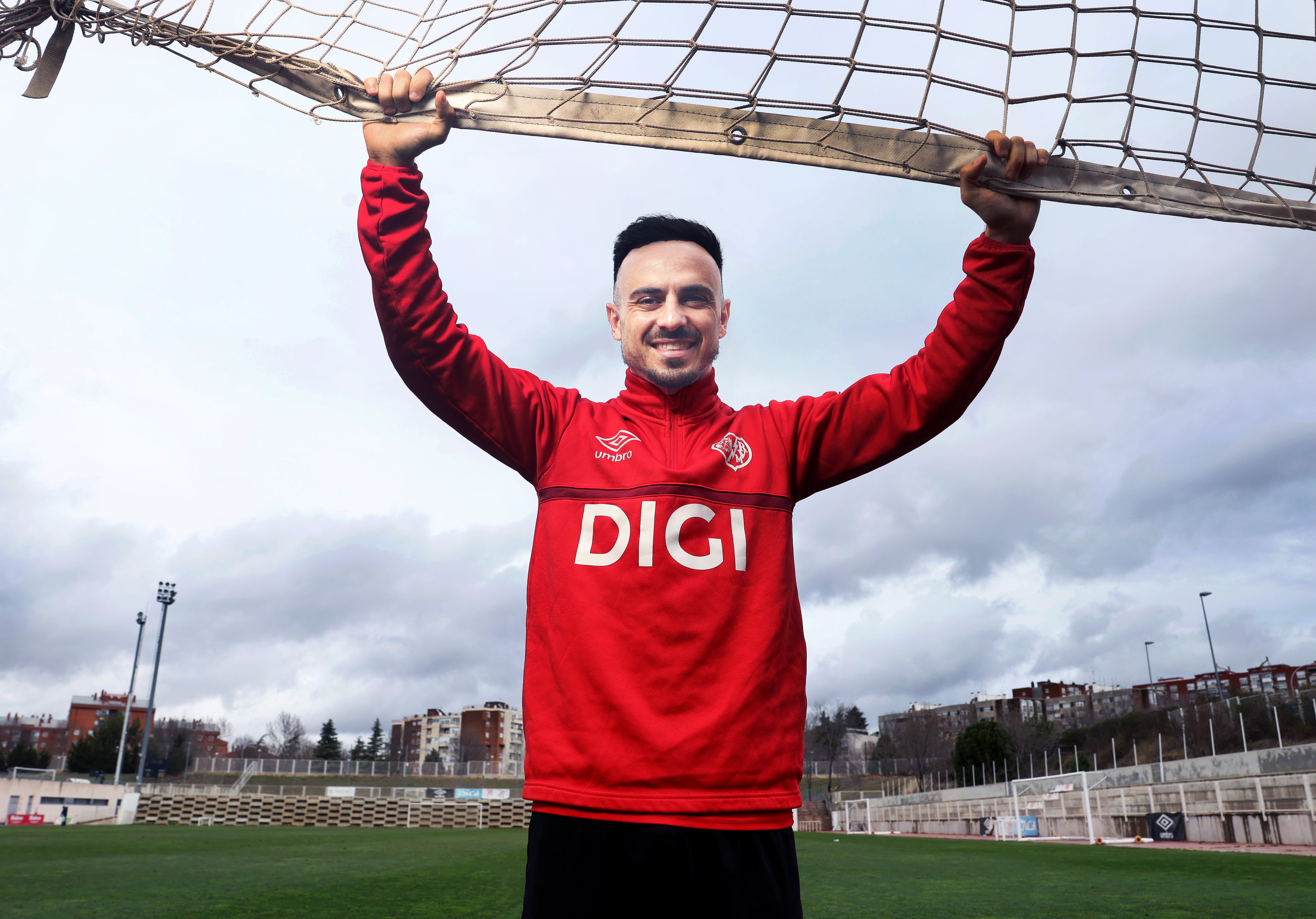 Álvaro García, en la Ciudad Deportiva del Rayo Vallecano.