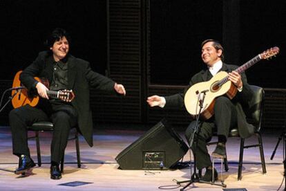 Cañizares (izquierda) y Gallardo, durante su actuación el jueves en el Carnegie Hall de Nueva York.