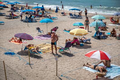 La playa de Benidorm, el pasado julio. 









