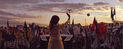 Cristina Kirchner en su cierre de campaña en una imagen facilitada por el Gobierno de Argentina