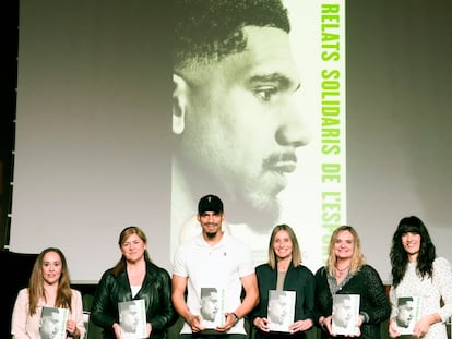 Ronald Araujo, durante la presentación de la 19ª edición del libro Relatos Solidarios del Deporte.