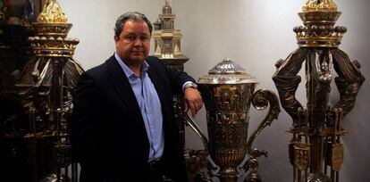 Tino Fernández, presidente de Altia, en las oficinas del Deportivo. 