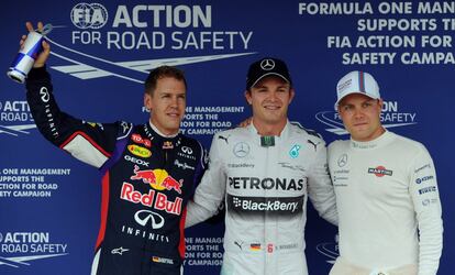 Vettel, Rosberg y Bottas, los más rápidos.