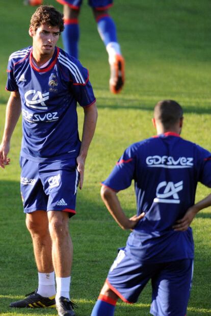 Gourcuff durante un entrenamiento con su selección.