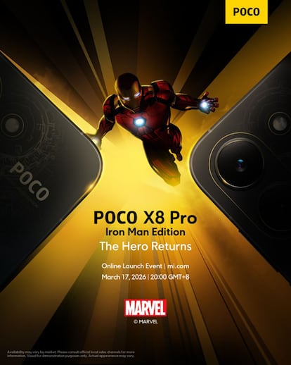 Imagen del POCO X8 Pro Iron Man