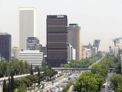 Imagen del Paseo de la Castellana de Madrid, donde tienen sus sedes un buen número de grandes empresas.