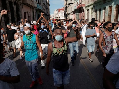 Una manifestación en La Habana, Cuba, el pasado 11 de julio.