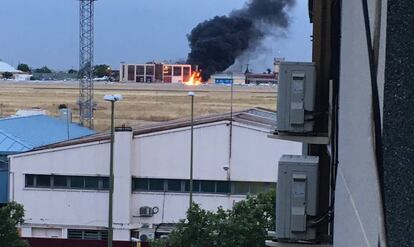 Imagen en Twitter del accidente de avión.
