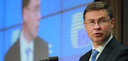 El vicepresidente económico de la Comisión, Valdis Dombrovskis.