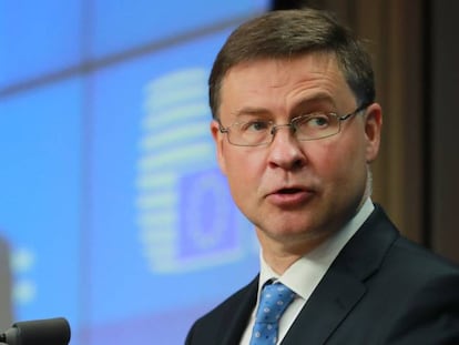 El vicepresidente económico de la Comisión, Valdis Dombrovskis.