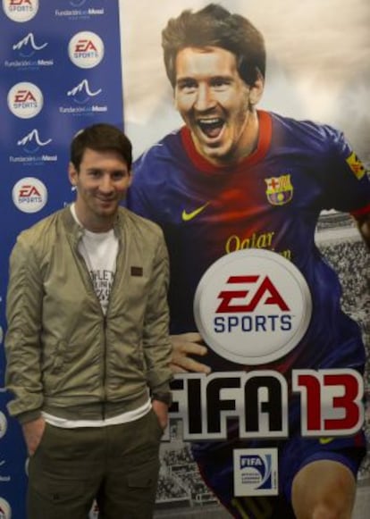 Messi en la presentación del videojuego.