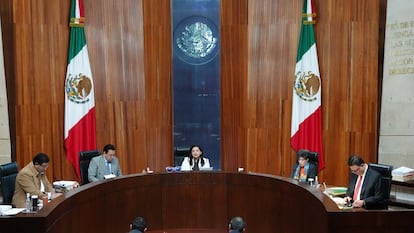 Una sesión Ordinaria en el Tribunal Electoral del Poder Judicial de la Federación, en enero de 2025