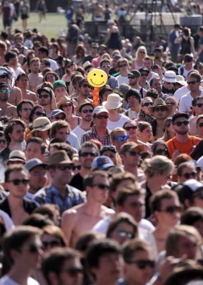 Asistentes al festival de música Coachella.
