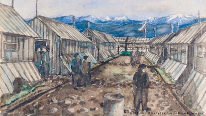 'Camí entre casernes, camp de Gurs' (1941), de Leo Breuer (1893-1975).