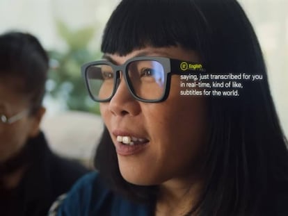 Aspecto de las gafas de realidad aumentada de Google.