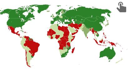 Mapa de la regulación del aborto en el mundo.