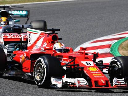 Vettel y Hamilton.