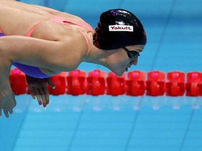 Mireia Belmonte, durante la final de los 200m mariposa.