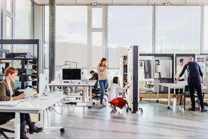 'Dancing office', la oficina modular del estudio Hürlemann.