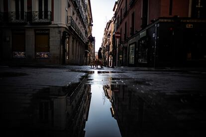 Calles del centro de Madrid, durante el estado de alarma.