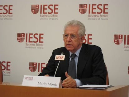 Mario Monti, durante la rueda de prensa previa a la conferencia
