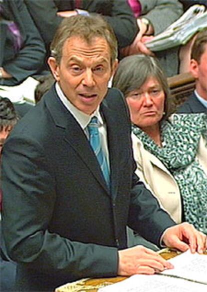 Tony Blair, durante su intervención en la Cámara de los Comunes.