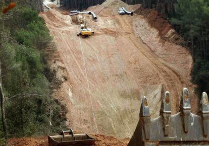 Las obras de construcción del gaseoducto.