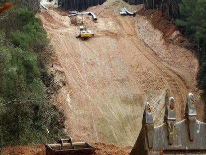 Las obras de construcción del gaseoducto.