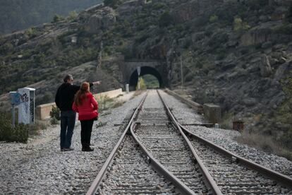 La estación de tren de Bustarviejo, el pasado 8 de abril. 