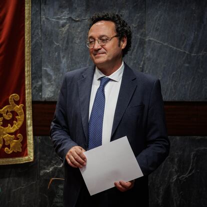 El fiscal general del Estado, Álvaro García Ortiz, durante el acto de entrega de los XI Premios a la Calidad de la Justicia, en la sede del Consejo General del Poder Judicial (CGPJ), el pasado 21 de junio en Madrid.