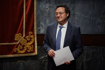 El fiscal general del Estado, Álvaro García Ortiz, durante el acto de entrega de los XI Premios a la Calidad de la Justicia, en la sede del Consejo General del Poder Judicial (CGPJ), el pasado 21 de junio en Madrid.