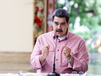 El presidente venezolano, Nicolás Maduro, en una transmisión de televisión el pasado 17 de octubre.