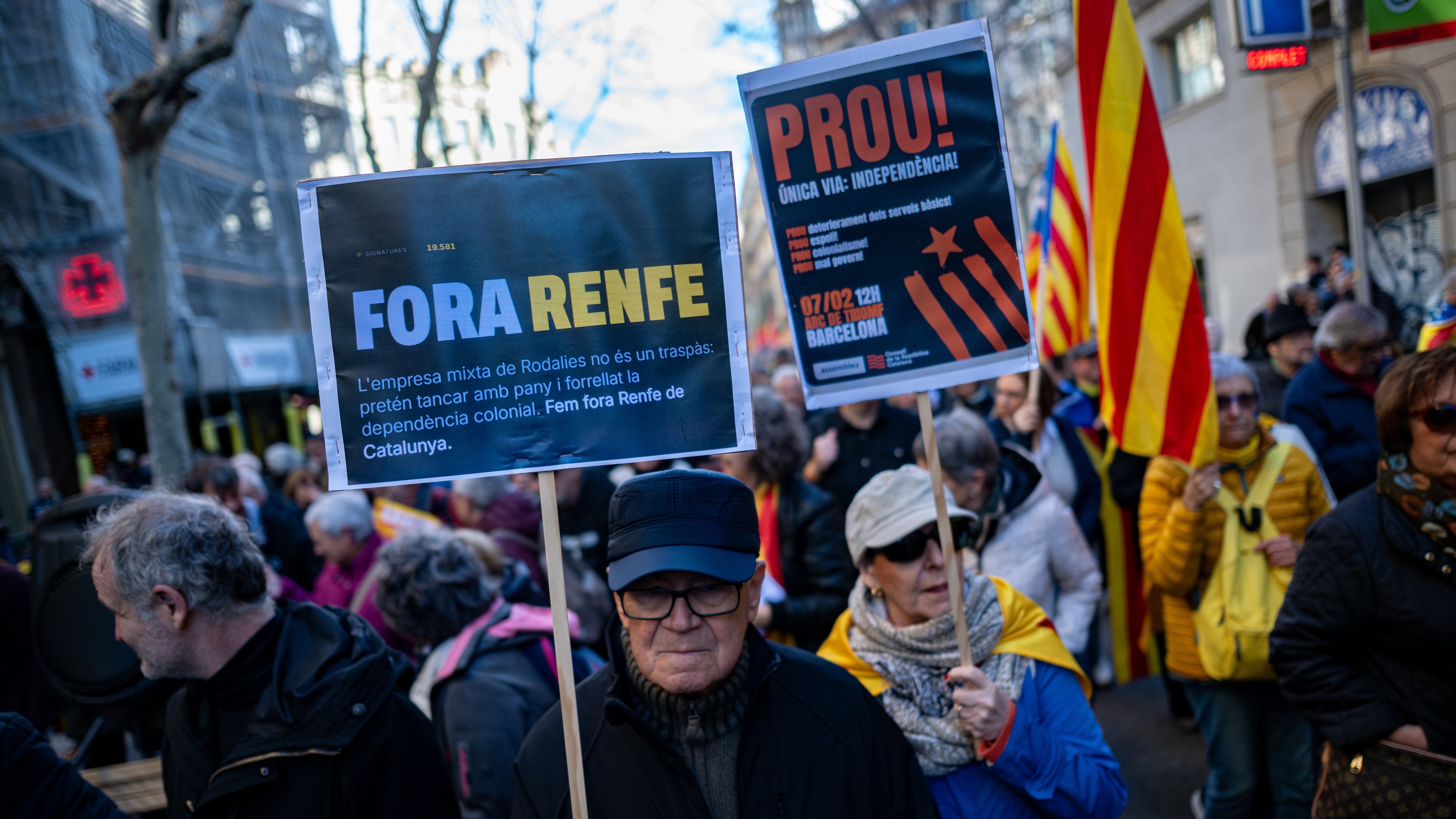 La indignación por el caos de Rodalies toma las calles de Barcelona