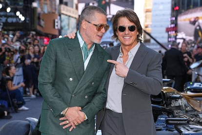 Brad Pitt y Tom Cruise, en la premiere de ‘F1, la película’.