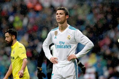 Cristiano Ronaldo durante el partido de liga disputado ante el Villarreal