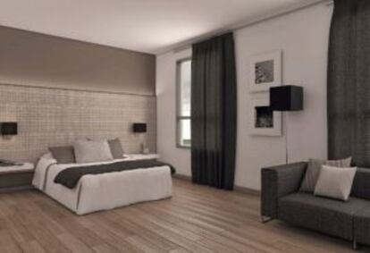 Habitación del hotel Bestprice Barcelona.