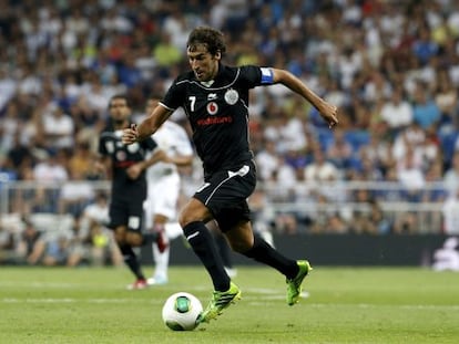 Raúl, con el Sadd en el trofeo Santiago Bernabéu 2013.