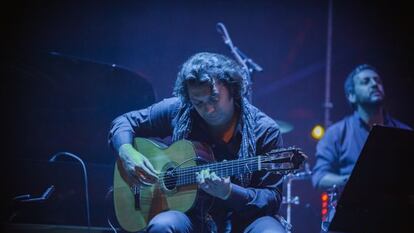 El guitarrista Josemi Carmona, en la actuación de 'OK World' en Oslo.