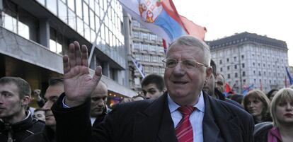 Vojislav Seselj, durant un acte polític a Belgrad el passat 24 de març.