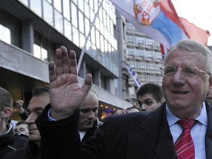 Vojislav Seselj, durant un acte polític a Belgrad el passat 24 de març.