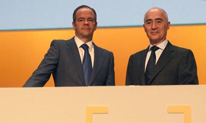 El consejero delegado de Ferrovial, Íñigo Meirás, junto al presidente de la compañía, Rafael del Pino.