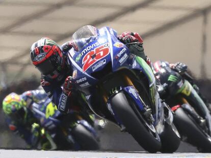 Viñales, líder ante Zarco y Rossi.