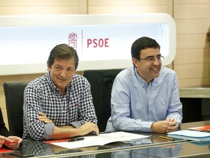 Reunion de la gestora PSOE en Ferraz.