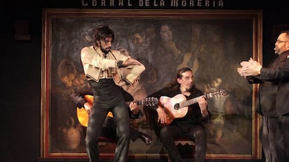 El bailaor &Aacute;ngel Rojas, en el Corral de la Morer&iacute;a.
  